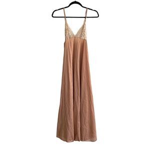 Sleeveless Long Nightgown Nightdress With Lace XS/S